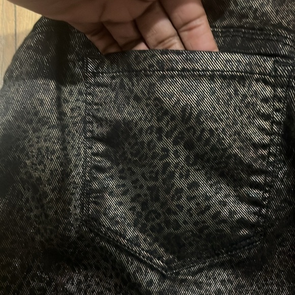 COCO CARMEN Women’s Sz L brown black leopard pull up skinny pants Animal Print - Picture 7 of 10